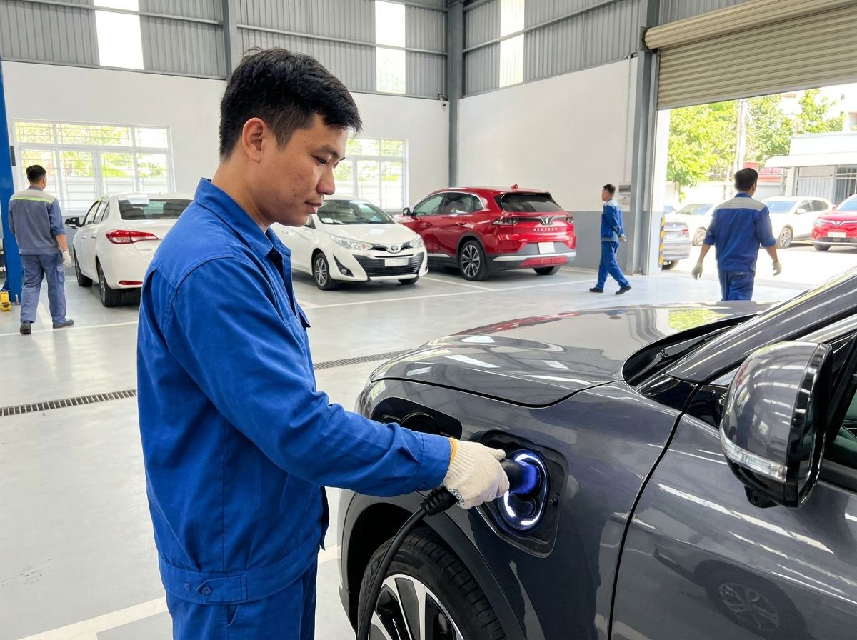 Bảo Dưỡng Ô Tô Điện Gồm Những Gì? Khác Xe Xăng Ra Sao — Ô Tô Điện Có Cần Bảo Dưỡng Không? Phá Vỡ Quan Niệm Sai