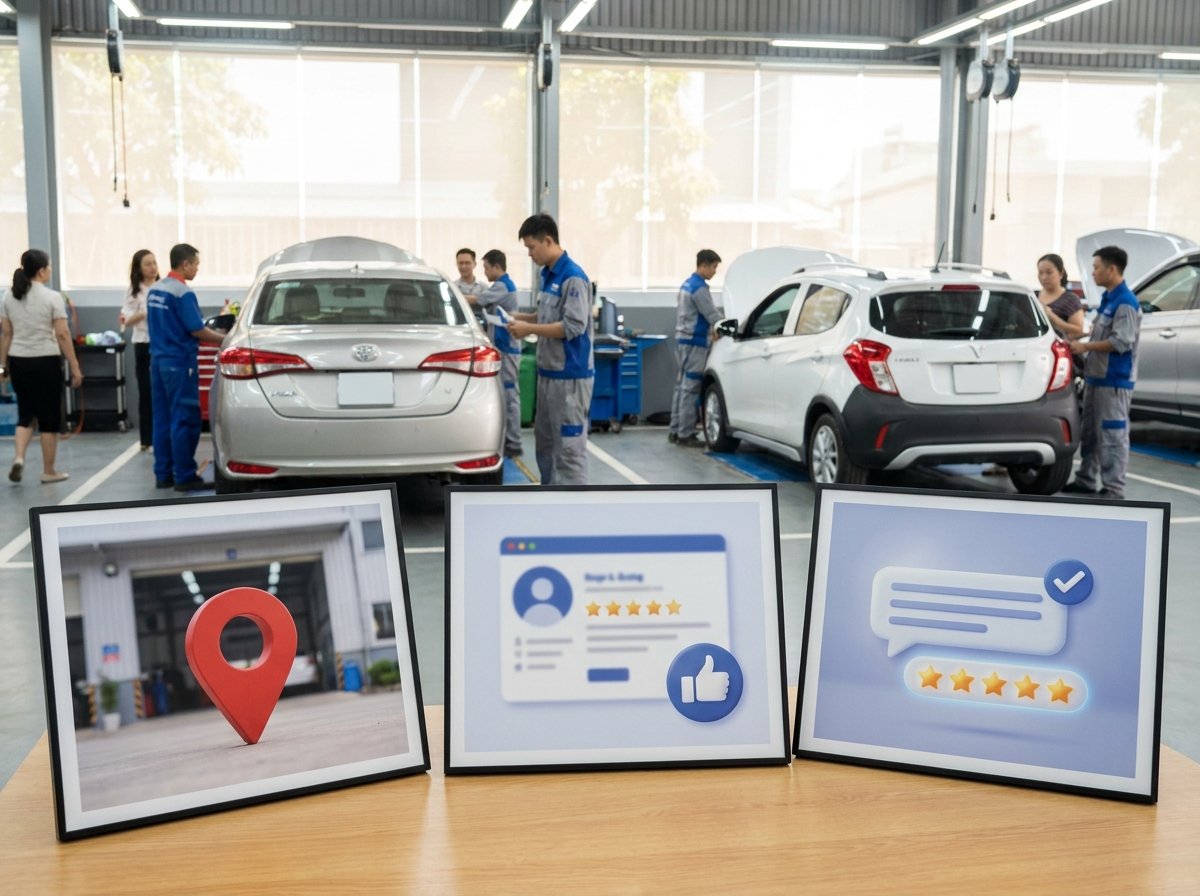 Marketing Cho Garage Ô Tô: 8 Kênh Hiệu Quả Nhất 2026 — Marketing Garage Khác Gì Marketing Ngành Khác?